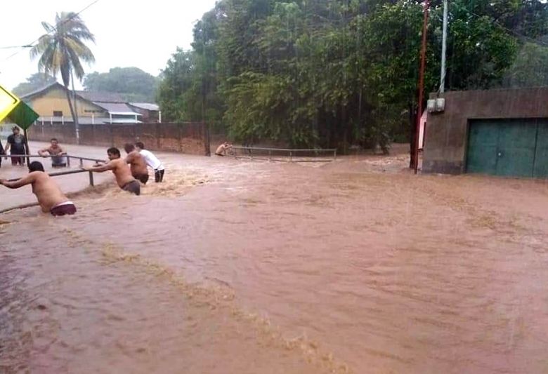 A Nicargua sofre com mais enchentes aps ser impactada pelo intenso furaco Iota. Crdito: Imagem divulgada pelo twitter @ojoatento