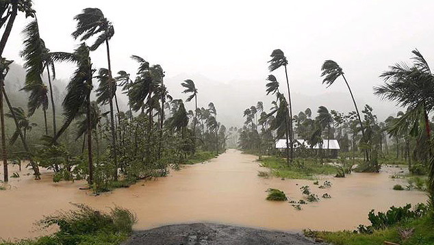 Ilhas Fiji enfrentam graves danos estruturais e enchentes aps a passagem do ciclone tropical Ana. Crdito: Divulgao Governo de Fiji.