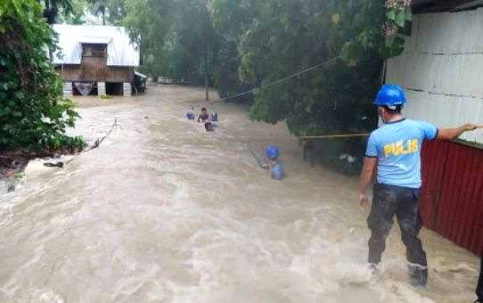 Leste da Ilha Samar, regio central das Filipinas, atingida por enchentes aps a passagem da tempestade tropical Choi Wan. Crdito: Imagem reproduzida no twitter @Canal2Nicaragua