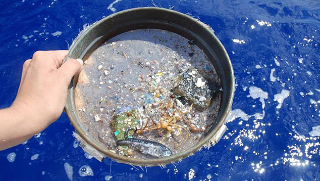 Imagem ilustrativa de lixo plstico encontrado no oceano. Crdito: Divulgao NASA.