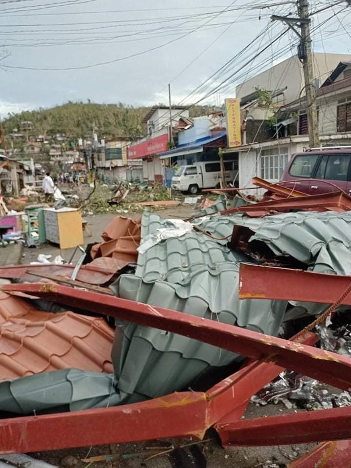 Ventos do super tufo Rai passaram de 260 km/h antes da tormenta tocar o solo das Filipinas. Crdito: Divulgao Cruz Vermelha Filipina