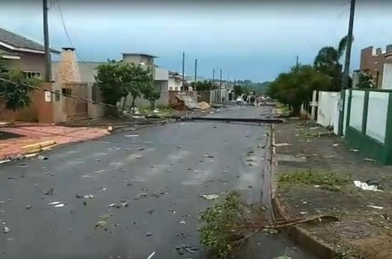 Santa Terezinha de Itaipu, na regio de Foz do Iguau, foi um dos municpos mais afetado pelo temporal. Crdito: Divulgao COPEL 