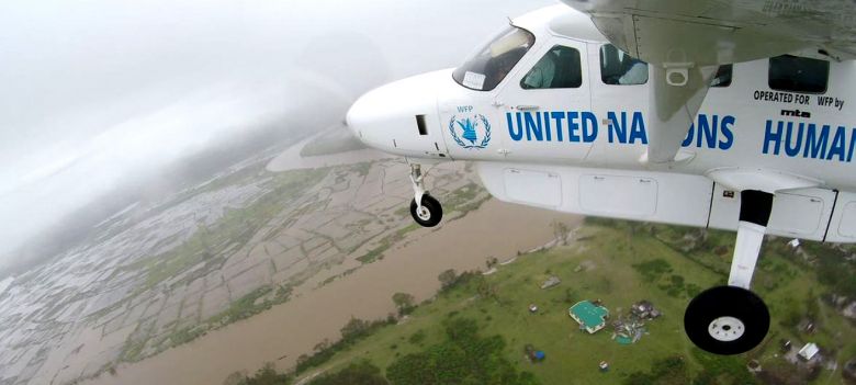 Equipe da ONU sobrevoa Moambique e Malawi devastados pelo ciclone Freddy. Crdito: Divulgao Unio das Naes Unidas  