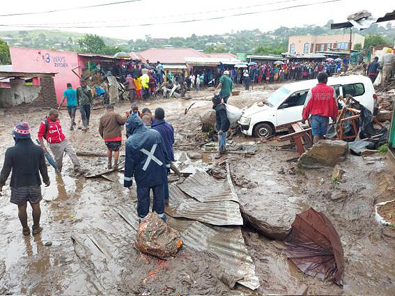 Moambique foi fortemente atingida pelo ciclone Freddy por duas vezes em duas semanas. Crdito: Divulgao OMM 