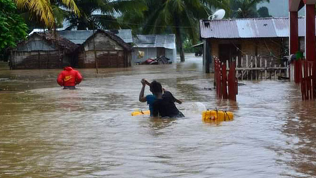 Graves inundaes ocorrem no norte de Madagscar provocadas pela passagem do ciclone Gamane. Crdito: divulgao via X (twitter) @tndaba
