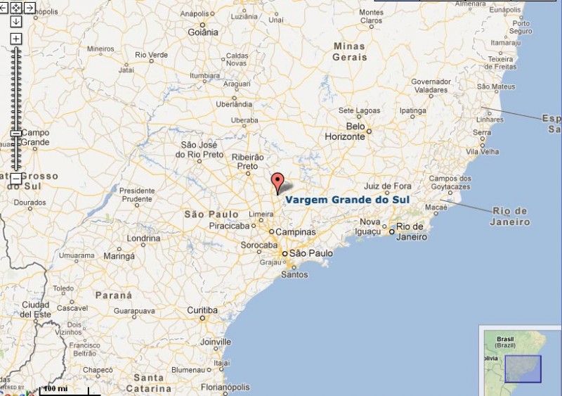 O mapa ao lado mostra a localização da cidade de Vargem Grande do Sul, SP, próximo à Poços de O mapa ao lado mostra a localização da cidade de Vargem Grande do Sul, SP, próximo à Poços de