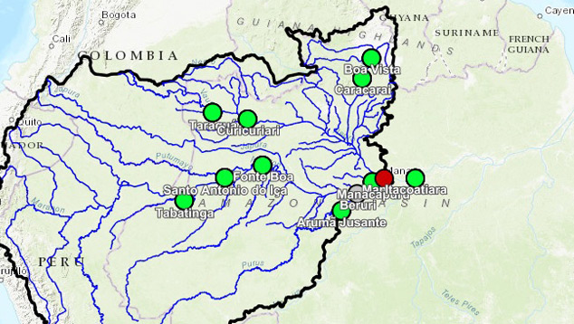 Estaes de monitoramento de cheias no Amazonas. Crdito: Servio Geolgico do Brasil.