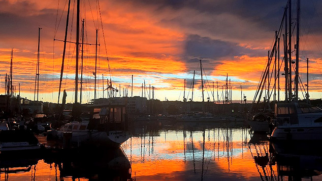 Cidade de Lagos ap�s a passagem da depress�o tropical B�rbara. Muitas �reas estiveram nos avisos vermelho e laranja diante da chuva forte e ventos extremos. Cr�dito: Imagem divulgada pelo twitter @MilenaSantos 
