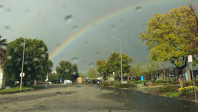 Santa Clarita Valley, Califórnia, após temporal na terça-feira. Crédito: Imagem divulgada pelo twitter @MrsErinKing21 