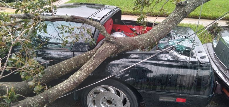 Eta provocou ventos fortes e danos no sul da Flórida. Crédito: Imagem divulgada pelo twitter @M Quesada