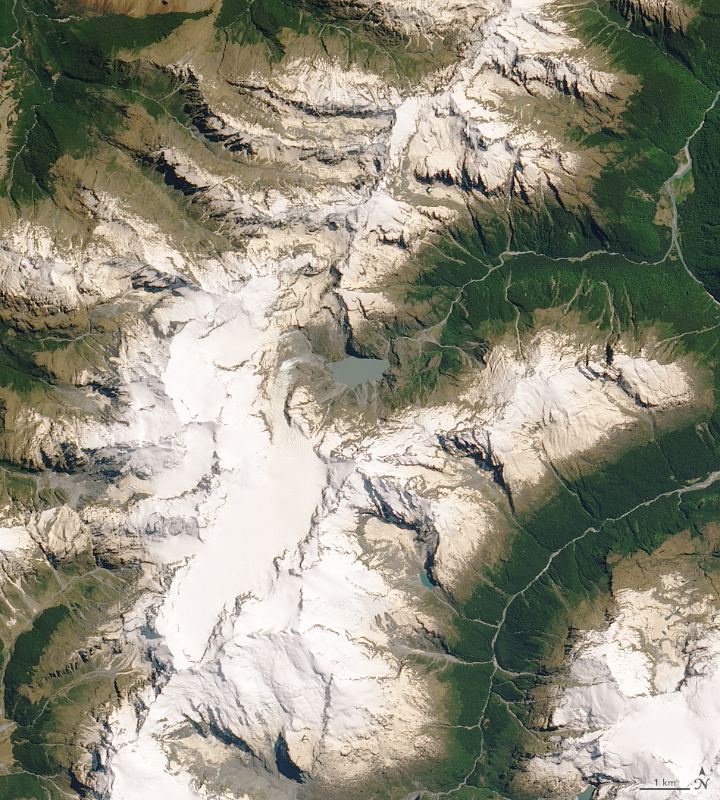 Imagem de sat�lite do sul da Nova Zel�ndia adquirida no dia 11 de novembro de 2019. Cr�dito: NASA. 