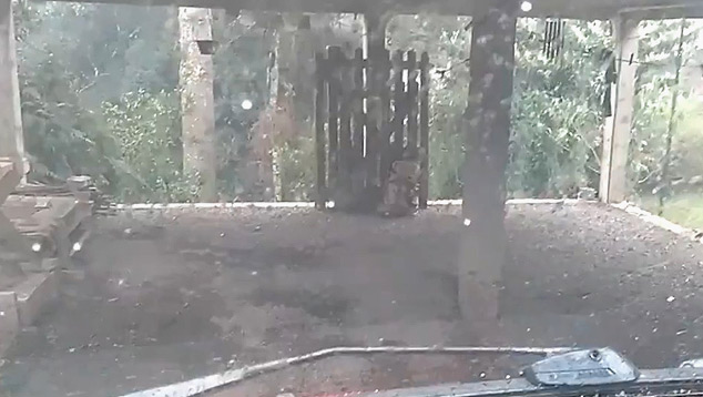 Neve fraca em S�o Francisco de Paula na tarde desta quinta-feira. Cr�dito: Imagem divulgada pelo twitter @metsul