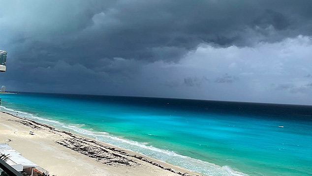 Cancún antes do furacão Grace chegar. Crédito: Imagem divulgada pelo twitter @twagalm