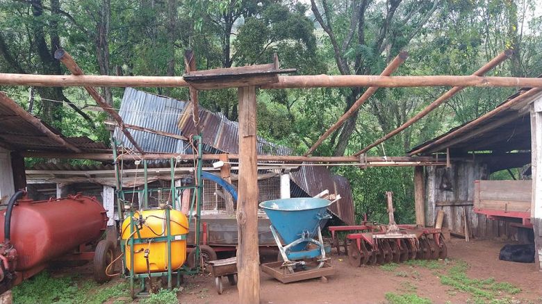 Destelhamento em Seara em raz�o dos ventos intensos na segunda-feira, dia 20. Cr�dito: Divulga��o Defesa Civil 