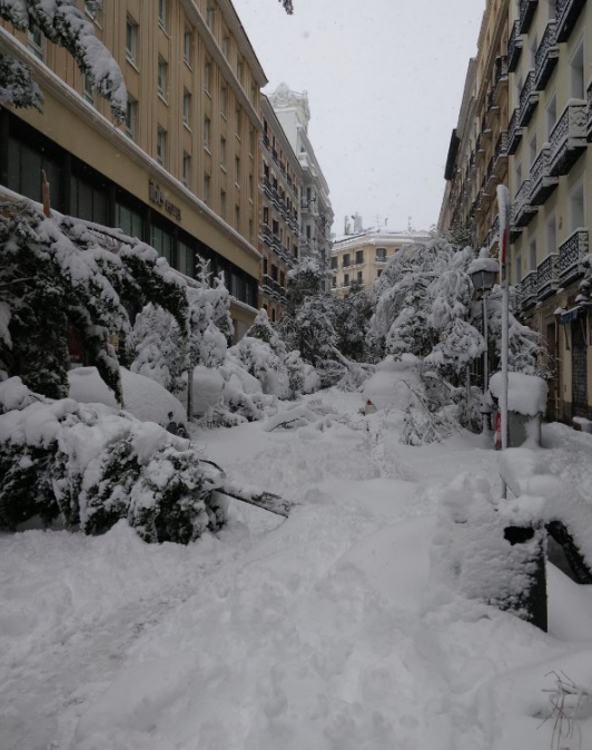 Mais de mil pessoas precisaram ser resgatadas de carros atolados pela neve at� a manh� do s�bado. Cr�dito: Imagem do dia 9, divulgada pelo twitter @tamasbocsi