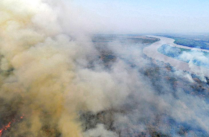 Incêndios no Pantanal foram os piores em 2020 e cenário é preocupante também este ano devido a escassez de chuva. Crédito: Arquivo/Divulgação Corpo de Bombeiros de Mato Grosso do Sul. 