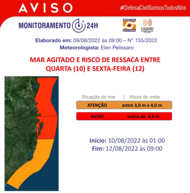 Cr�dito: Defesa Civil de Santa Catarina