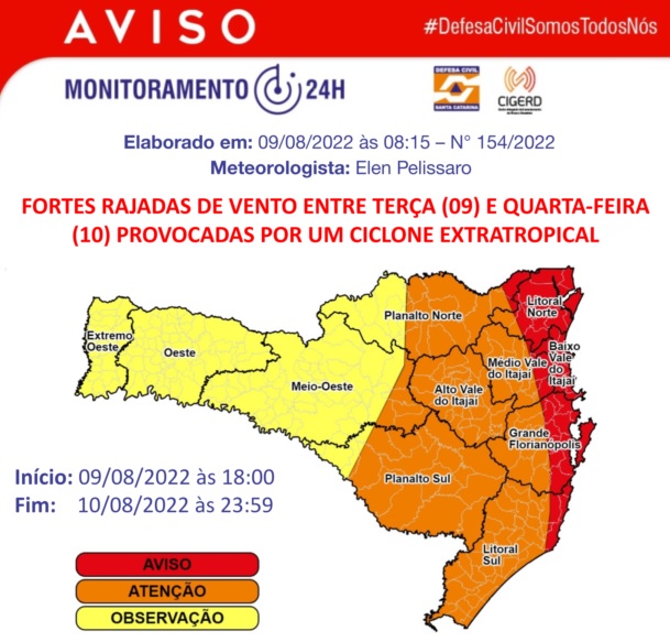 Crdito: Defesa Civil de Santa Catarina