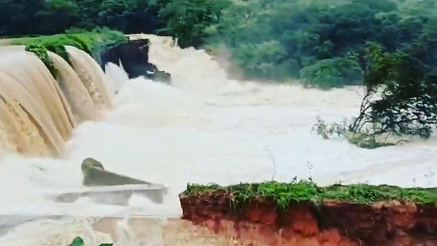 Barragem da Usina do Carioca está em alerta máximo após as chuvas torrenciais que atingiram Minas Gerais nas últimas semanas. Crédito: Divulgação Prefeitura Pará de Minas. 