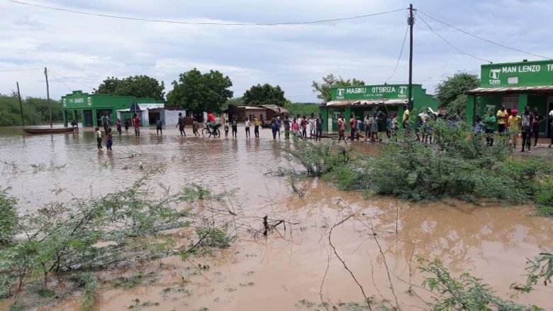 Área inundada em Malawi após a passagem do ciclone tropical Ana há cerca de duas semanas. Crédito: Imagem divulgada pelo twitter Exército da Salvação  @TSA Projects