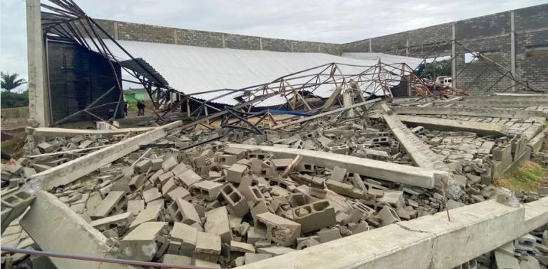 Destruio em Palmares do Sul, litoral norte gacho, aps ventania. Crdito: Divulgao Prefeitura de Palmares do Sul 