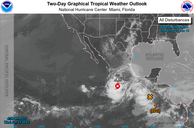 O NHC monitora com aten��o a forma��o de outra poss�vel tempestade ao largo da Guatemala e da Nicar�gua. Cr�dito:NHC