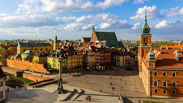 Varsvia, Polnia, em primeiro de janeiro de 2023, quando registrou temperatura muito acima do normal para o inverno europeu.Crdito: Divulgao pelo twitter @extremetemps