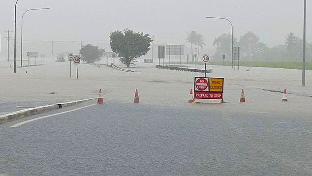 O nordeste de Queensland foi assolado por chuvas torrenciais esta semana. Crdito: Divulgao via X (twitter) @AlboMP