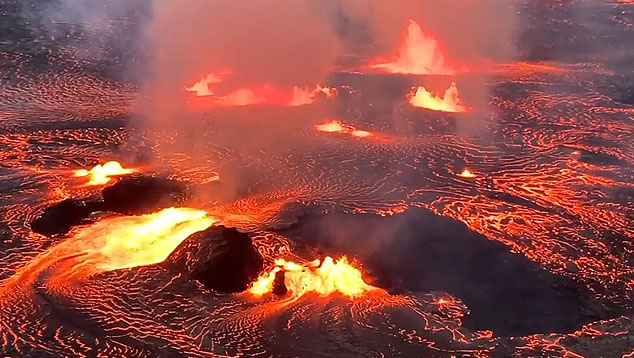 Nova erupo do vulco Kilauea no Hava em 7 de junho de 2023. Crdito: HVO/USGS
