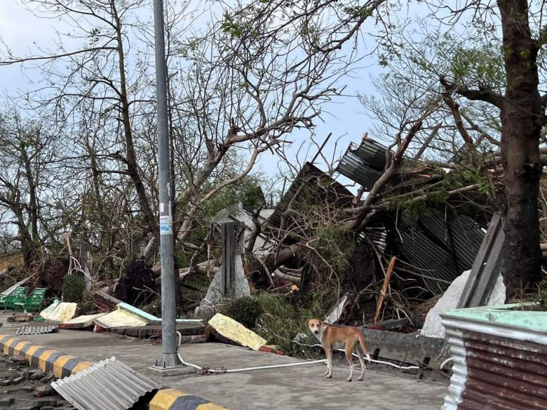 Ventos provocaram grande destrui��o em Mianmar. Cr�dito: Divulga��o via twitter @Wai129 