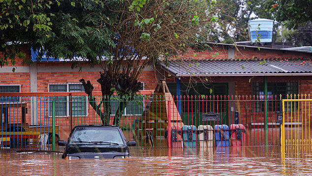 Ilha dos Marinheiros tomada pelas �guas em Porto Alegre. Cr�dito: Giulian Serafim/ PMPA/Fotos P�blicas