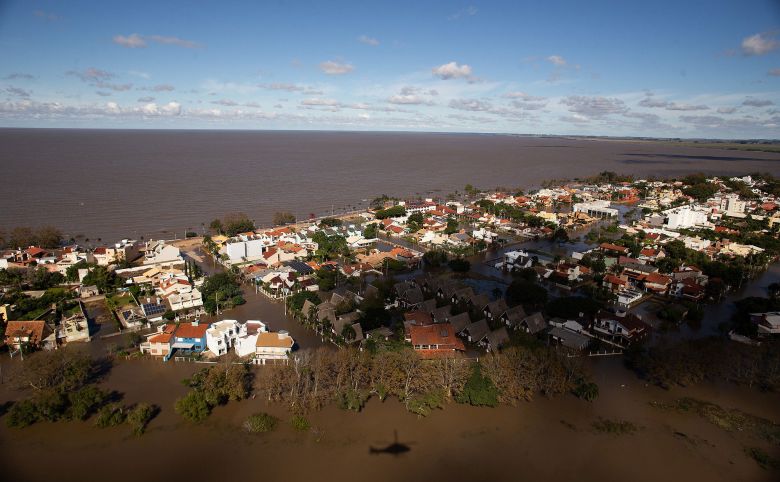Sobrev�o realizado em Pelotas e em S�o Louren�o do Sul, mostrando a situa��o das enchentes em 14 de maio. Cr�dito: Gustavo Vara/Fotos P�blicas