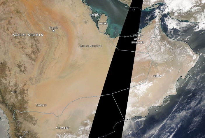 Crdito: imagem do dia 17 de abril de 2024/Worldview NASA