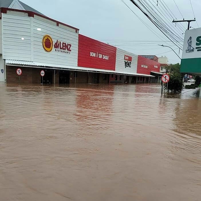 Ven�ncio Aires atingida pelas fortes chuvas no Rio Grande do Sul. Cr�dito: PMVA/Fotos P�blicas