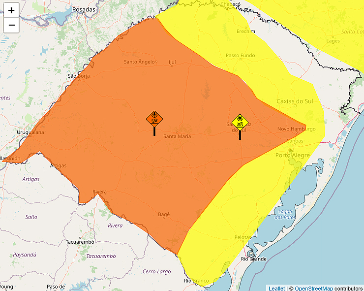 O Rio Grande do Sul est� no alerta laranja de perigo para calor acima do normal at� o dia 5. Cr�dito: INMET 