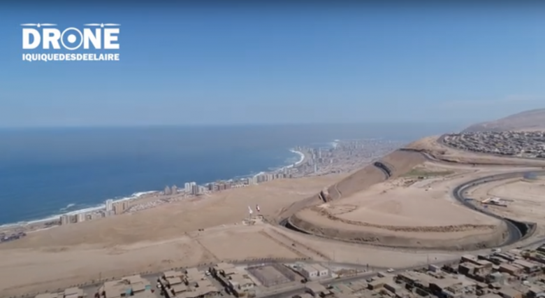 Alto Hospicio est a 600 metros acima do nvel do mar, ,mas  uma das reas mais secas do planeta. Crdito: reproduo via youtube @IquiquedesdeelaireCl   