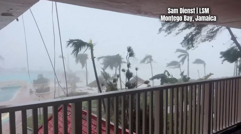 Montego Bay, Jamaica. Crdito: reproduo via X @Tornadair/@samdienst 