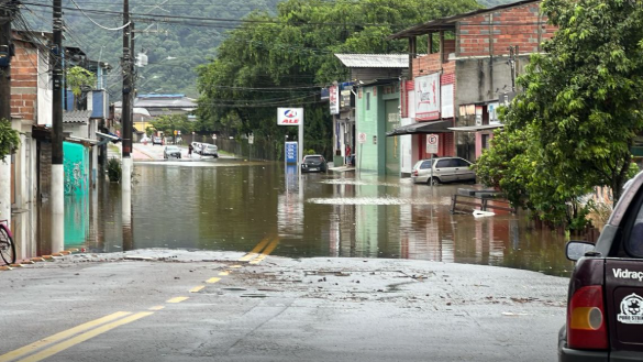 Ubatuba teve algamentos e v�rias ocorr�ncias por conta da chuva. Cr�dito: Prefeitura de Ubatuba 
