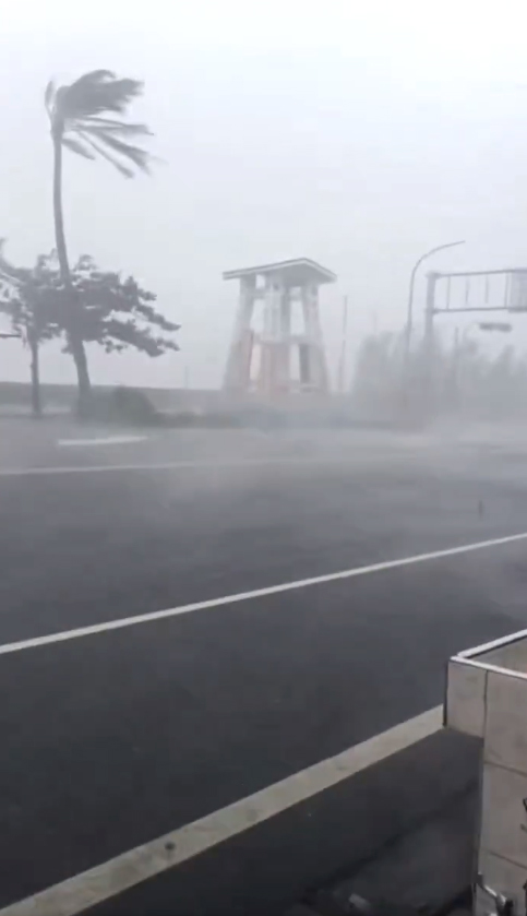 Ventos intensos s�o registrados em Taitung, no sudeste de Taiwan. Cr�dito: divulga��o via X @foreignersinTW 