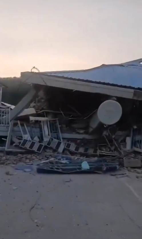 Prov�ncia de Nusa Tenggara Oriental (NTT) atingida pelo terremoto. Cr�dito: reprodu��o/divulga��o via X @BNPB Indonesia