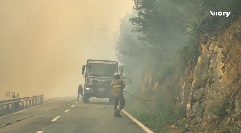 Inc�ndios se espalham pelo norte de Portugal. Cr�dito: reprodu��o/divulga��o via X @vioryvideo<BR>