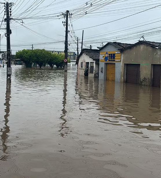 Para�ba foi fortemente castigada pelas chuvas desde primeiro de maio. Cr�dito: divulga��o tv Cabo Branco