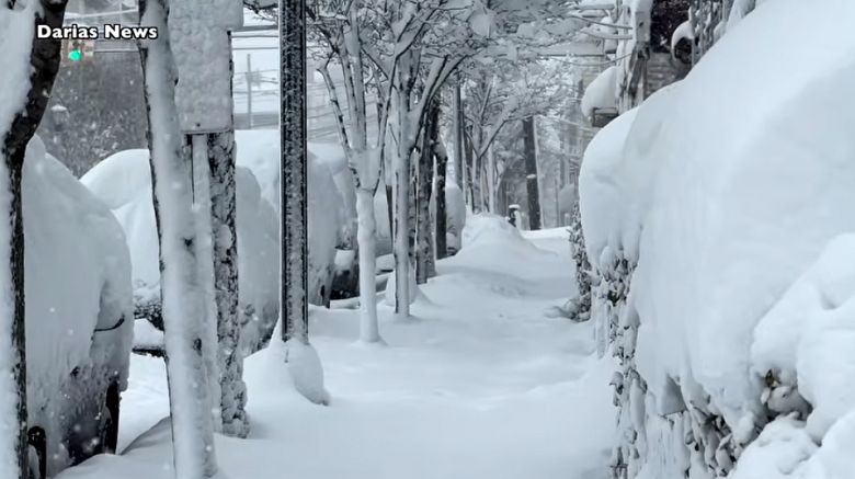 Ruas de Union City e Weehawken, Nova Jersey, Condado de Hudson, em 23 de fevereiro. Cr�dito: reprodu��o imagens via Youtube @CaesarDarias