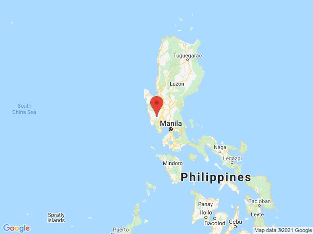 Localização do vulcão Pinatubo